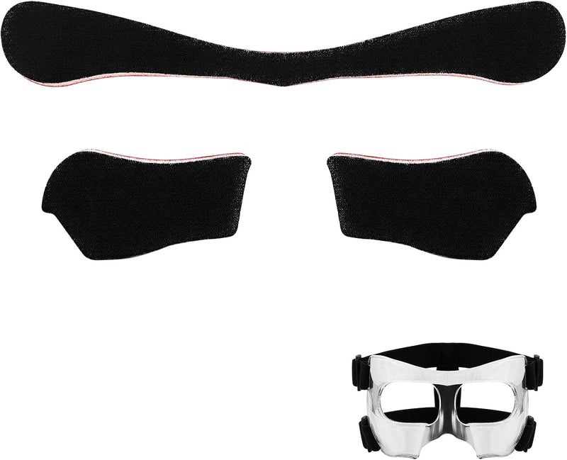 Liliful Face Mask Football Liner Pads, Basketball Face Mask Pads - Black Guard Pad with Nose Guard Replacement for Sports Protection - Softball, Baseball, Basketball - Youth, Adults, Men, Women - Image 1